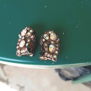 Beautiful art deco iridescent earrings